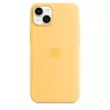 Silikoninis dėklas Apple iPhone 14 Plus MagSafe Sunglow Geltona