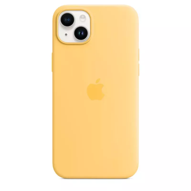 Silikoninis dėklas Apple iPhone 14 Plus MagSafe Sunglow Geltona