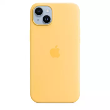 Silikoninis dėklas Apple iPhone 14 Plus MagSafe Sunglow Geltona