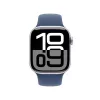 Išmanusis laikrodis Apple Watch Series 10 GPS 42mm sidabrinis aliuminio korpusas su džinsinio stiliaus mėlynu sportiniu dirželiu M/L