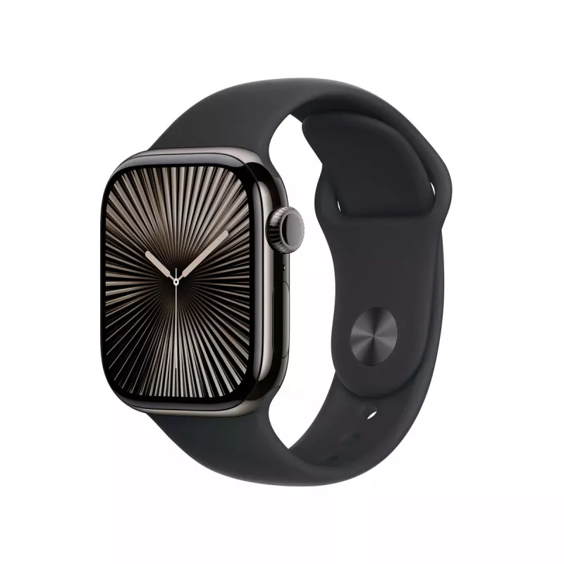 Išmanusis laikrodis Apple Watch Series 10 GPS + Cellular 42mm pilkšvas titanas juodas