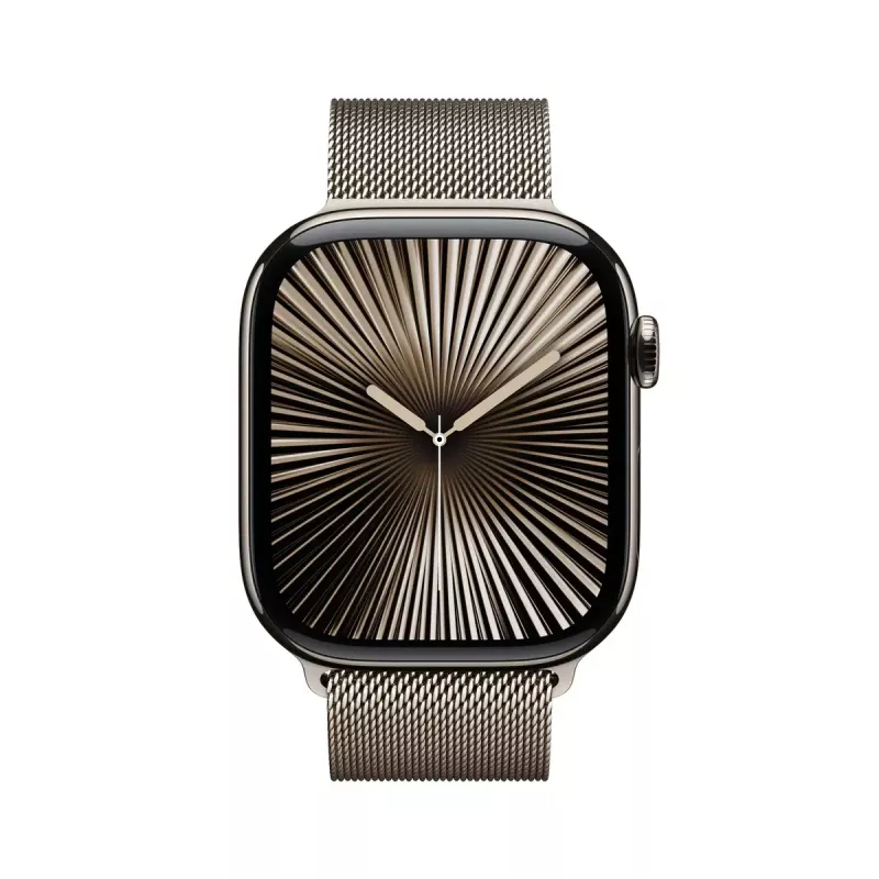 Išmanusis laikrodis Apple Watch Series 10 GPS + Cellular 46 mm Natural Titanium korpusas su Natural Milanese Loop - S/M