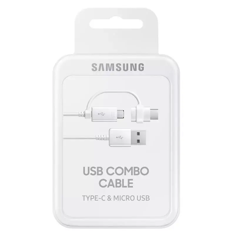 USB laidas Samsung EP-DG930 1,5 m USB A USB C/Micro-USB B Baltas