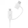 USB laidas Samsung EP-DG930 1,5 m USB A USB C/Micro-USB B Baltas