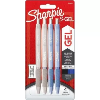 Gelinis rašiklis Sharpie S‑Gel Frost Blue Pearl White 0.7 mm — mėlynas/juodas rašalas