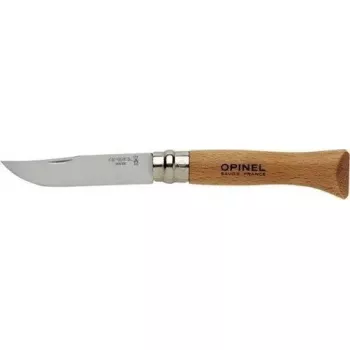 Kišeninis peilis Opinel No. 06 nerūdijantis plienas — sulankstoma geležtė 6 cm, medinė rankena