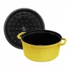 Ketaus apvali La Cocotte 26 cm, Staub, Citron — emaliuotas olandiškas puodas, tinkamas orkaitei