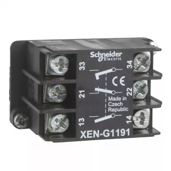 Pagalbinis kontaktas Schneider Electric XENG1191, juodas, pagalbinio kontakto modulis
