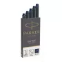 Parker 1950385 rašiklio kasetė juoda, mėlyna 5 vnt.