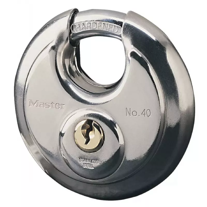 Discus Padlock MASTER LOCK 70mm Nerūdijančio plieno uždengtas lankelis
