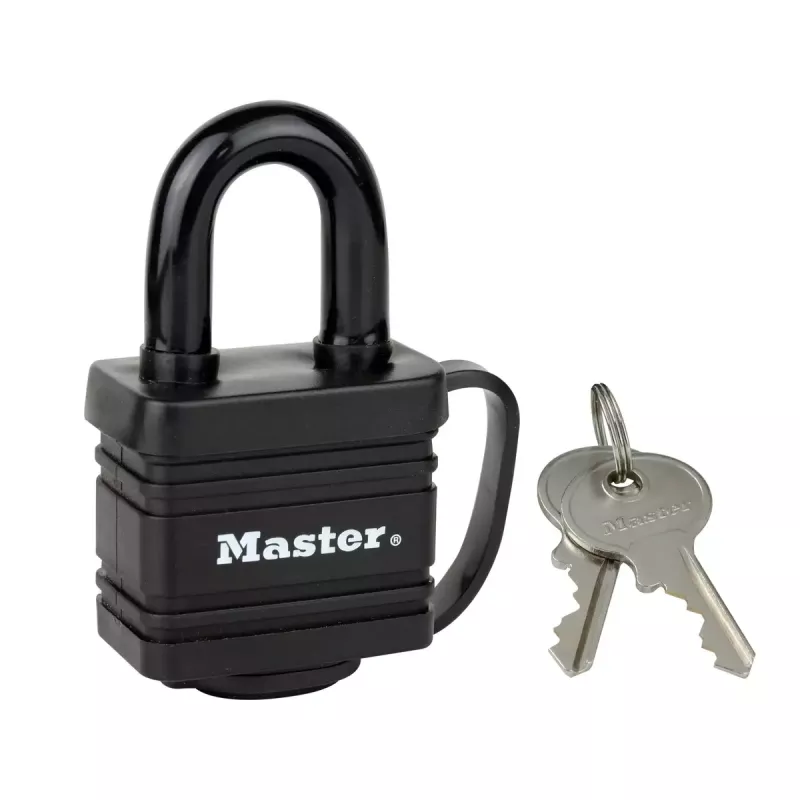 Spyna MASTER LOCK 7804EURT 2 x 40 mm laminuoto plieno juoda