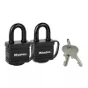 Spyna MASTER LOCK 7804EURT 2 x 40 mm laminuoto plieno juoda