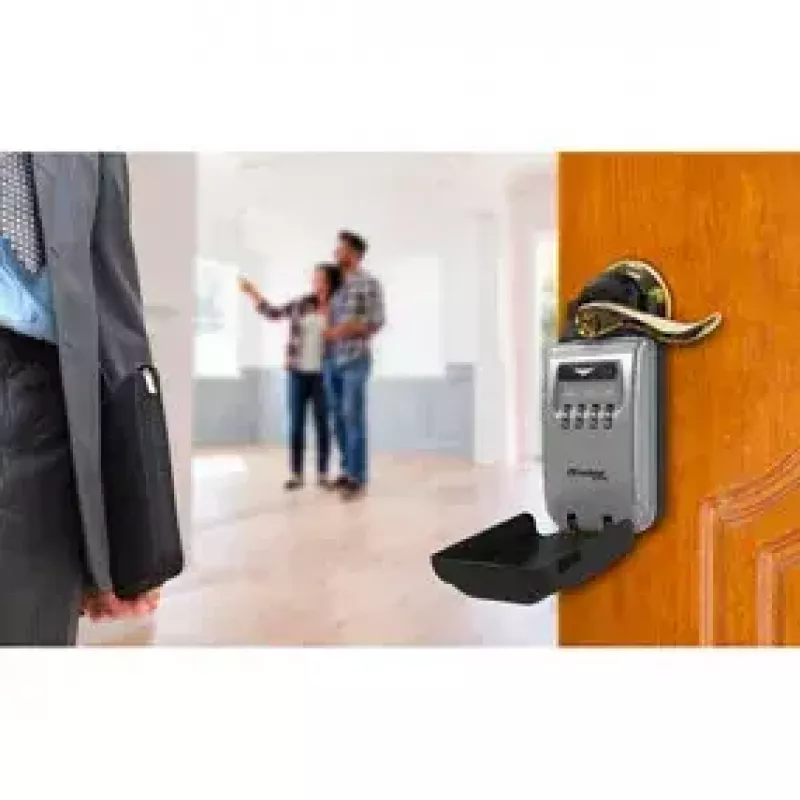 Nešiojamas seifas MASTER LOCK 5420EURD kombinuota spyna Pilka