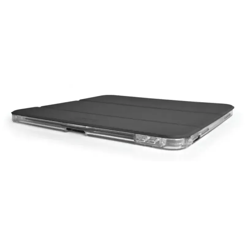 Planšetinio kompiuterio apverčiamas dėklas Port Designs 201350, skirtas iPad 10,9 colio (27,7 cm), PET, 3 stovėjimo režimai, juodas / permatomas