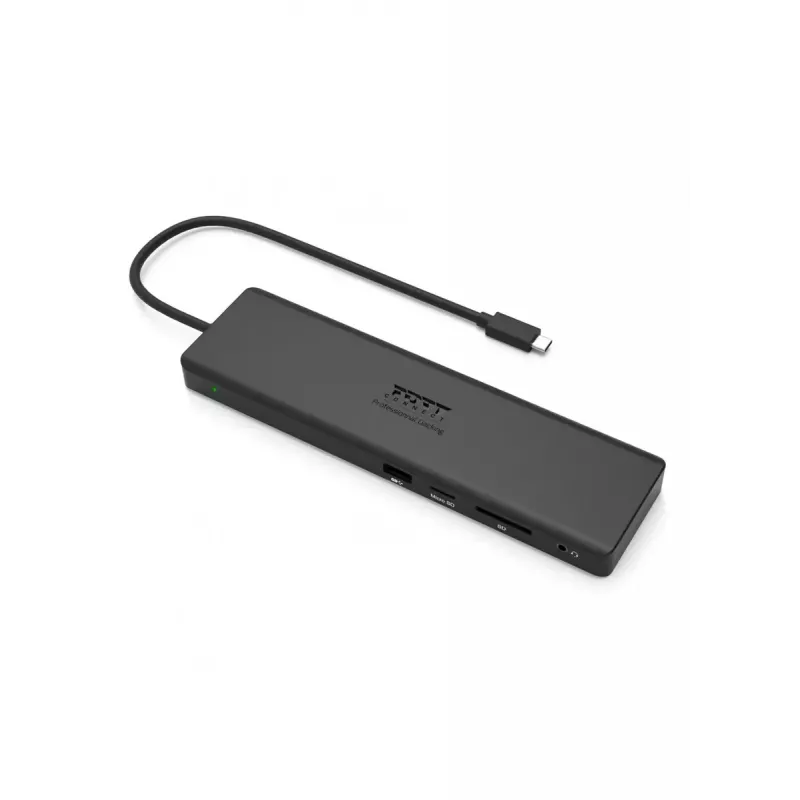 Nešiojamojo kompiuterio dokas Port Designs 901906-W USB 3.2 Gen 2 Type-C juoda