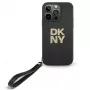 Kietas dėklas DKNY DKHCP16XPBSWSK, skirtas „iPhone 16 Pro Max“ (6,9 col.) – juodas su riešo dirželiu