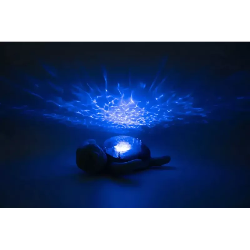 Naktinė švieselė ant stalo „Cloud B Tranquil Turtle“ mėlyna, automatinis išjungimas