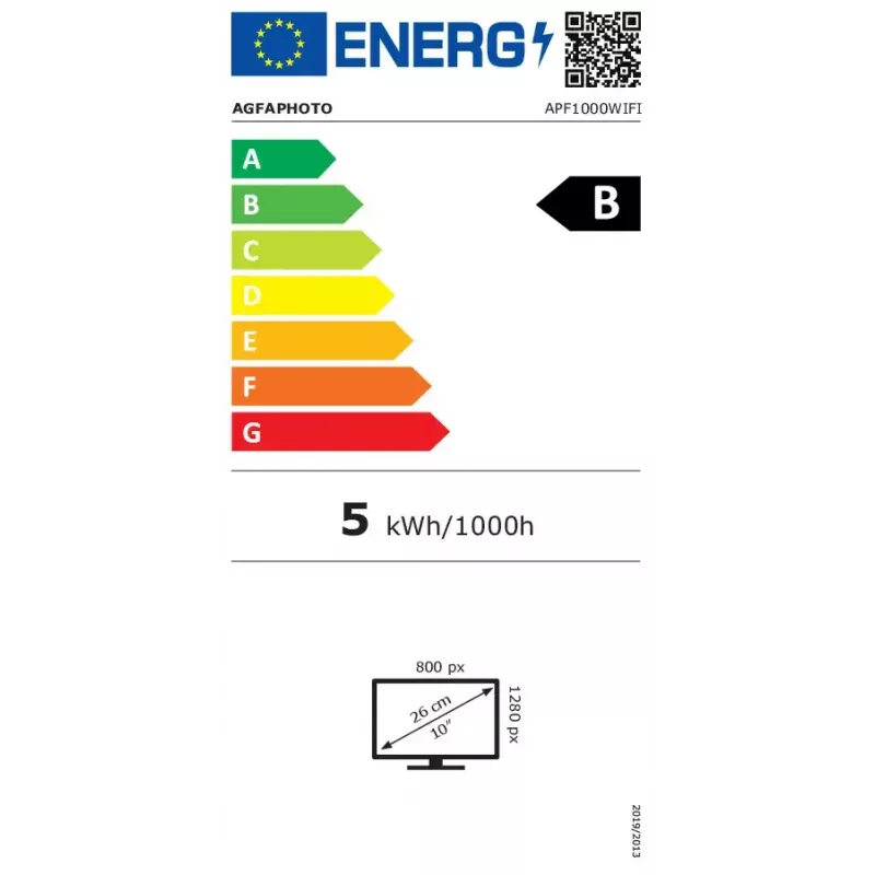 Skaitmeninis nuotraukų rėmelis AgfaPhoto APF1000WIFI 10 colių (25,4 cm) IPS 1280x800 jutiklinis ekranas Wi‑Fi 32GB MicroSD USB‑C Juoda