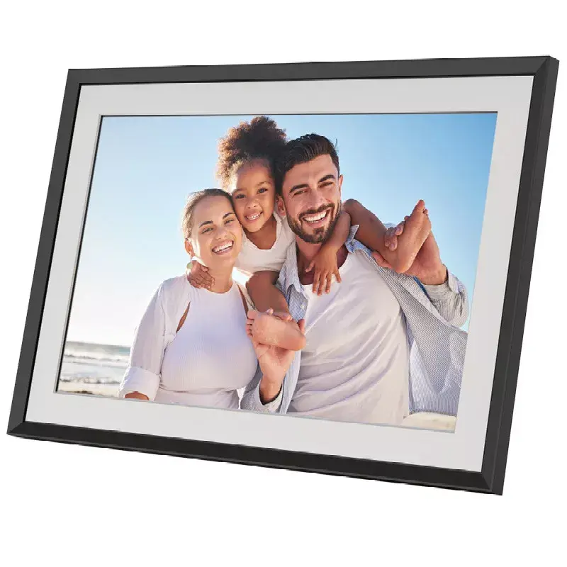 Skaitmeninis nuotraukų rėmelis AgfaPhoto APF1000WIFI 10 colių (25,4 cm) IPS 1280x800 jutiklinis ekranas Wi‑Fi 32GB MicroSD USB‑C Juoda