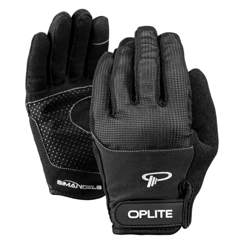 “Oplite Simracing” pirštinės L, juodos, dirbtinė oda, poliesteris, silikonas, elastanas