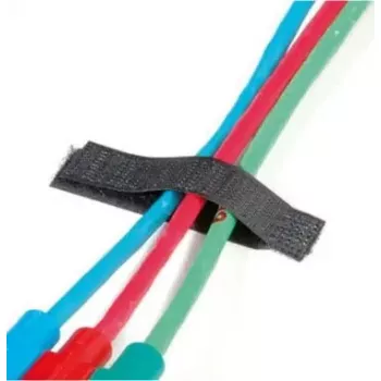 Velcro kabelių laikiklis ONE-WRAP plokščia juostelė 16 x 70 mm juoda, viena