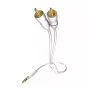 Garso kabelis Inakustik 0031000075 0,75 m 3,5 mm 2 x RCA Baltas