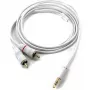 RCA garso kabelis Inakustik 3 m 2 x RCA 3.5 mm baltas