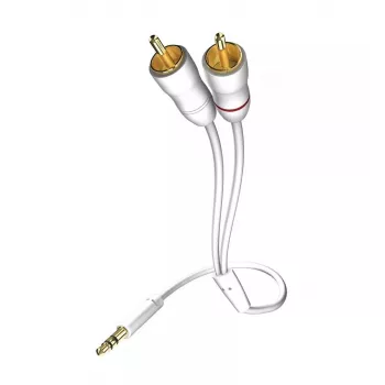 Garso kabelis Inakustik 00310005 5 m 3,5 mm 2 x RCA baltas
