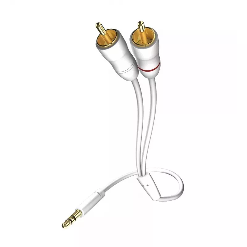 Garso kabelis Inakustik 00310005 5 m 3,5 mm 2 x RCA baltas
