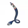 Tinklo kabelis Inakustik 00480301 RJ-45 Cat6 1 m mėlynas sidabrinis