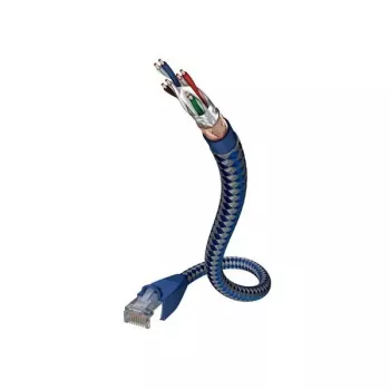 Tinklo kabelis Inakustik 00480303 RJ-45 Cat6 3 m mėlynas, sidabrinis