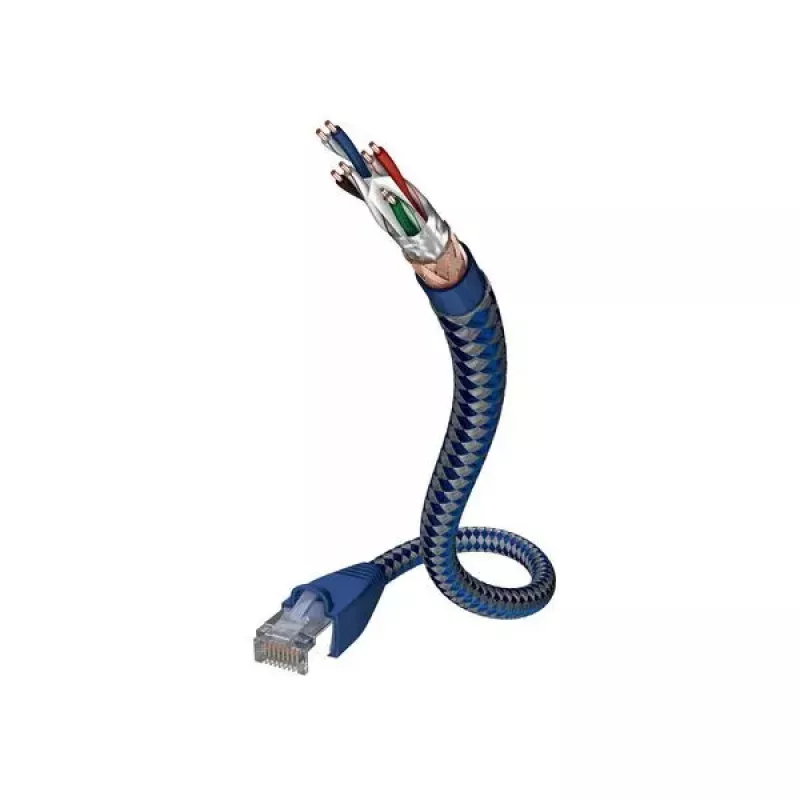 Tinklo kabelis Inakustik 00480303 RJ-45 Cat6 3 m mėlynas, sidabrinis