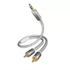 Garso kabelis Inakustik 004100015 1,5 m 3,5 mm 2 x RCA Baltas