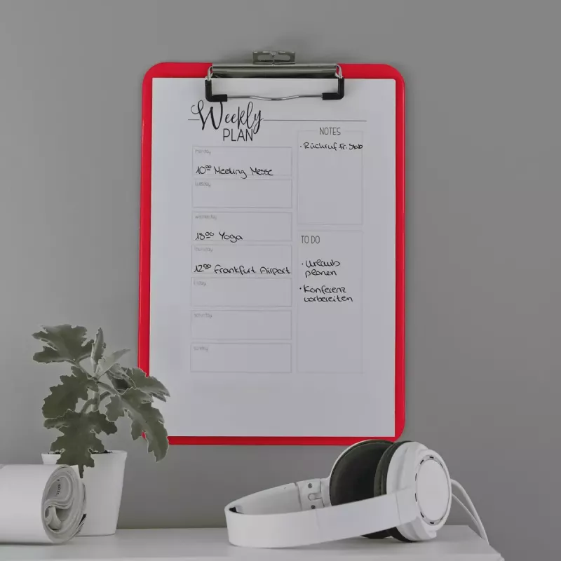 Segtuvas-plokštelė Leitz WOW A4 Metal Red 80 lapų