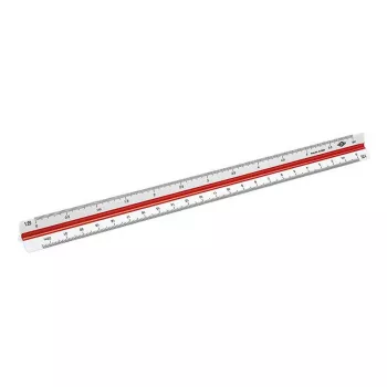 Liniuotė Wedo 52 55001 300 mm plastikinė raudona balta 1 vnt.