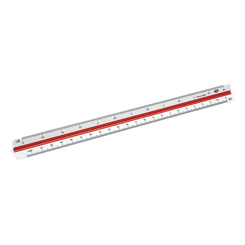 Liniuotė Wedo 52 55001 300 mm plastikinė raudona balta 1 vnt.