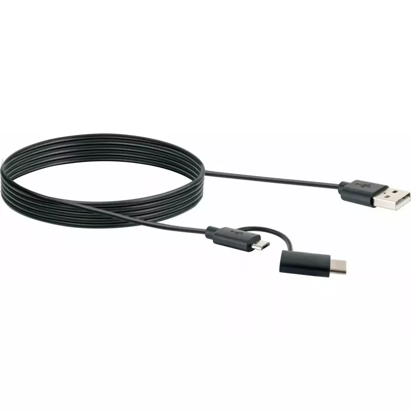 USB laidas Schwaiger CK 3112 USB 2.0 1m USB A Micro-USB B juodas