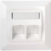 Kampinė jungtis Schwaiger NKSD2 532 balta RJ-45