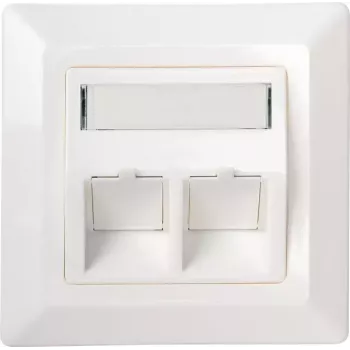 Kampinė jungtis Schwaiger NKSD2 532 balta RJ-45