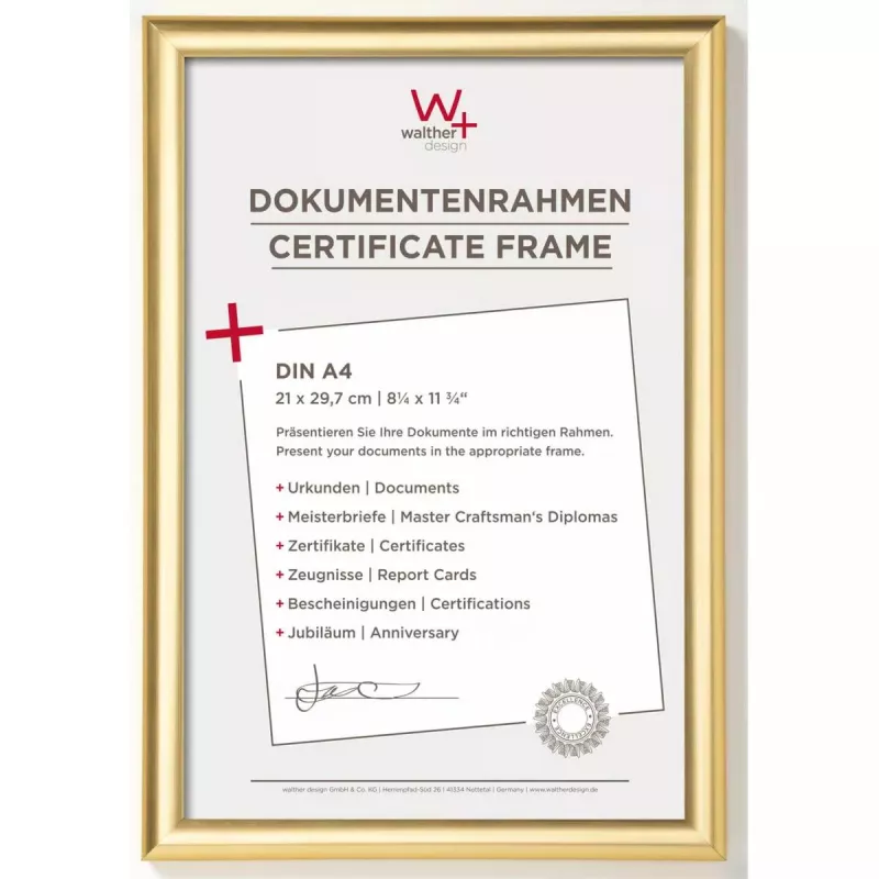 Vienetinis nuotraukų rėmelis Walther Design KP130G Auksinis