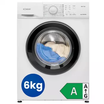 Priekinio pakrovimo skalbimo mašina BOMANN WA7161 — 6 kg, 1000 aps./min, A klasė, balta