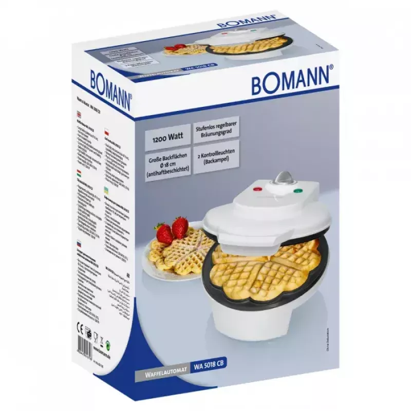 Waffle Maker Bomann WA 5018 CB 1 Waffle 1200 W White