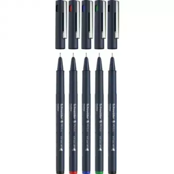 Fineliner Schneider Schreibgeräte Pictus Juoda Blue Green Red 5 vnt.
