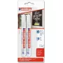 Kreidos žymeklis Edding 2 4095 White — perpildomas skystos kreidos žymeklis, baltas rašalas, smulkus apvalus antgalis