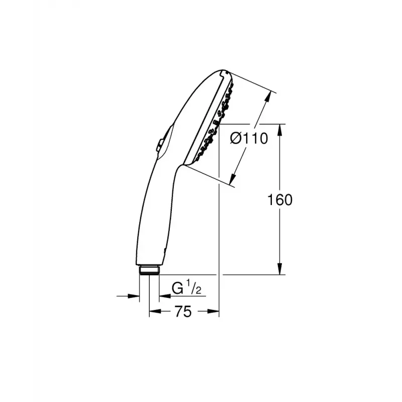 Dušo galvutė GROHE Tempesta 110 Chromas 28261003