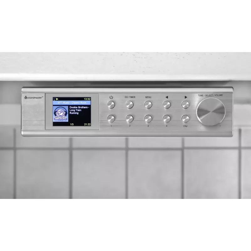 Internetinis radijas Soundmaster IR1500SI — DAB+/FM skaitmeninis imtuvas, 3 W, 2 colių TFT ekranas, sidabrinis