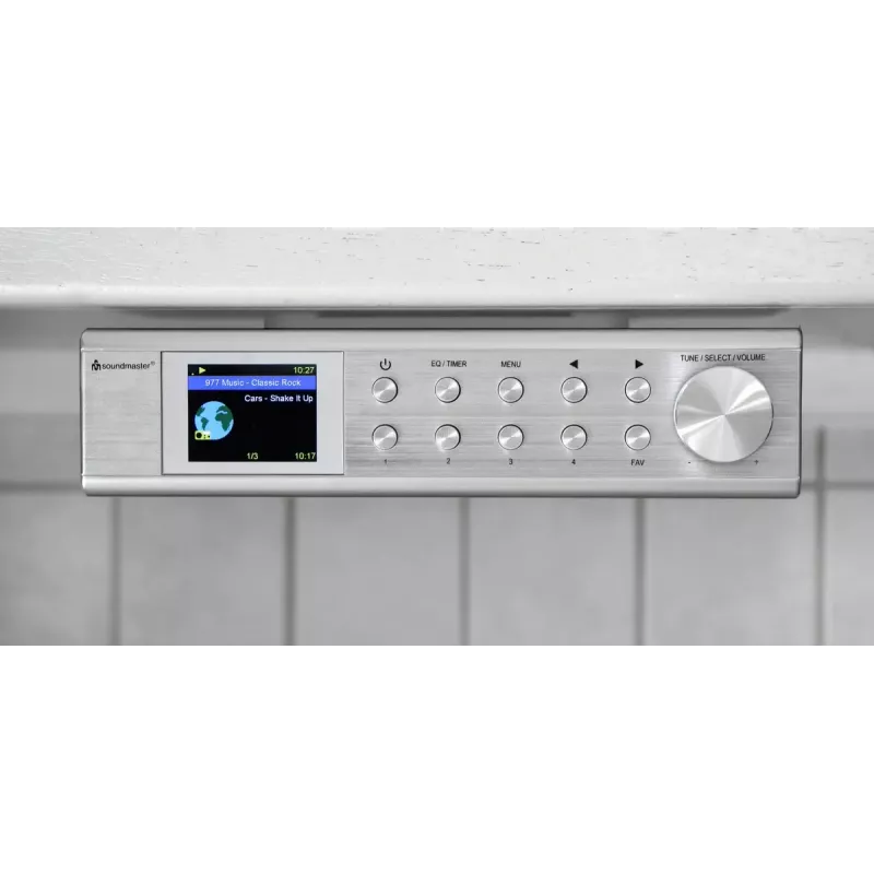 Internetinis radijas Soundmaster IR1500SI — DAB+/FM skaitmeninis imtuvas, 3 W, 2 colių TFT ekranas, sidabrinis