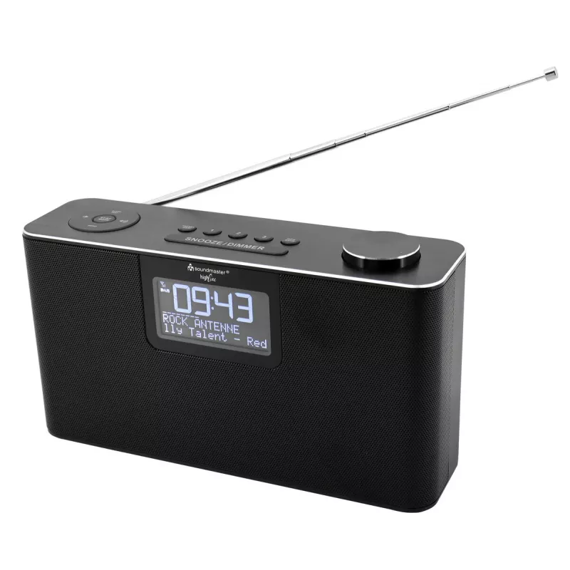 Asmeninis radijo imtuvas Soundmaster DAB700SW — Analoginis ir skaitmeninis imtuvas, DAB+ / FM, 12 W, 2,9 colių LCD, MicroSD, juoda