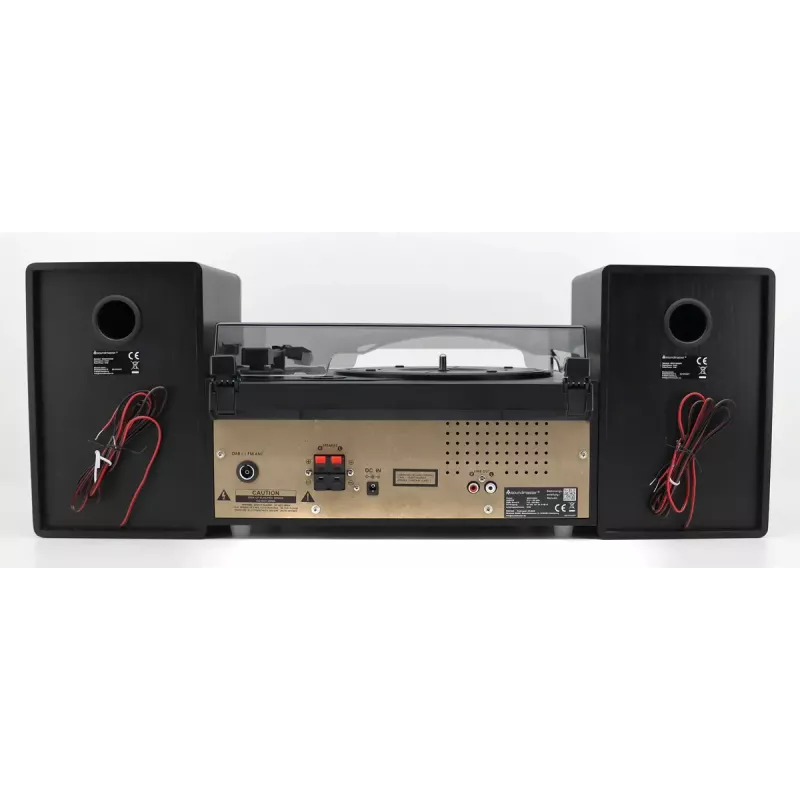Namų garso sistema Soundmaster MCD1950SW — 20 W RMS, DAB+/FM, CD/MP3 atkūrimas, 3,5 mm aux, kintamosios srovės maitinimas (juoda)