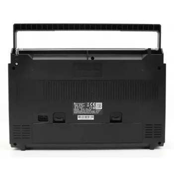 Nešiojamasis kasetinis grotuvas Soundmaster RR20SI — FM/MW/SW radijas, 3 W RMS, 3,5 mm ausinės, juoda/sidabrinė